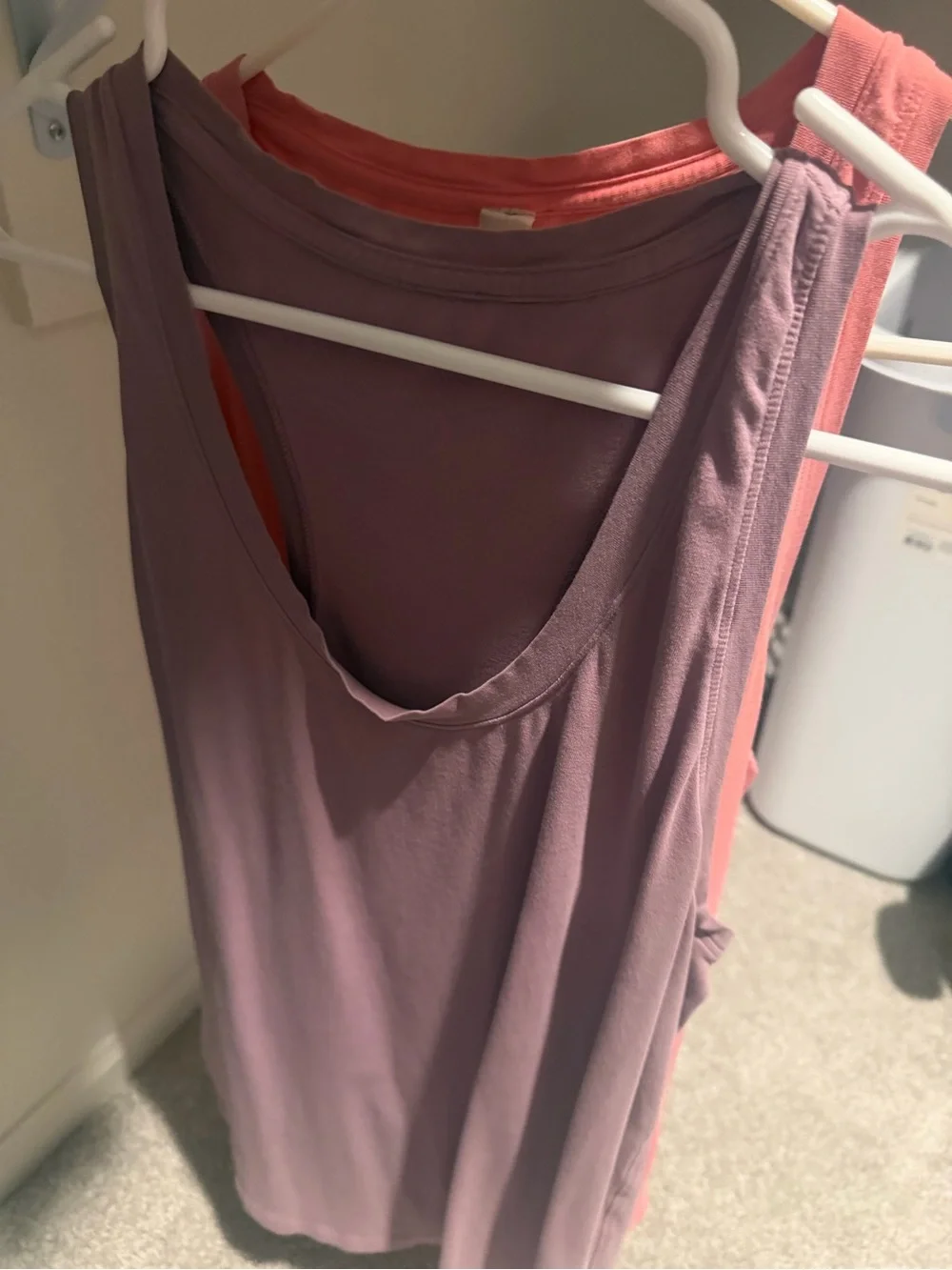 lululemon athletica Scoop Tank Top - Slate Blue, Mauve, Coral. Size 8/10
